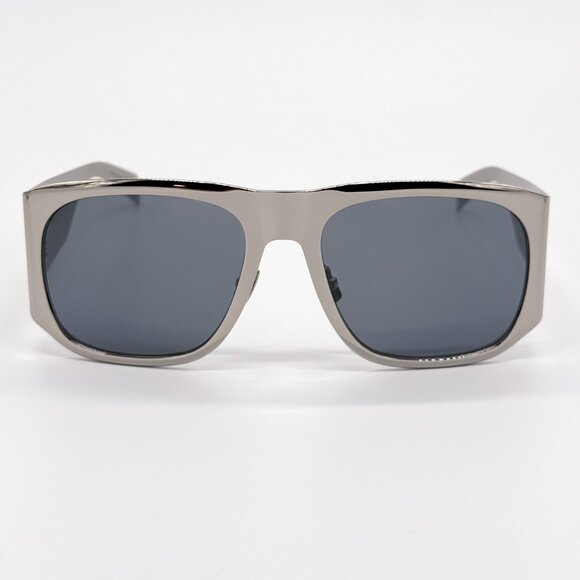 NEW SAINT LAURENT SL636 002 SUNGLASSES MEN SILVER SQUARE SL 636 002 SUNGLASSES - Picture 4 of 11